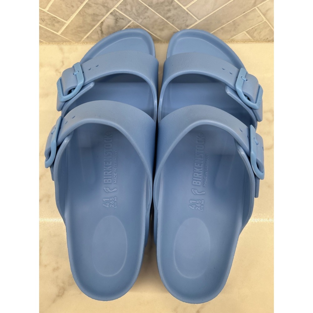Birkenstock Arizona Essentials EVA Sandals Womens 10 41 Sky Blue Slip On Slides - Picture 6 of 12